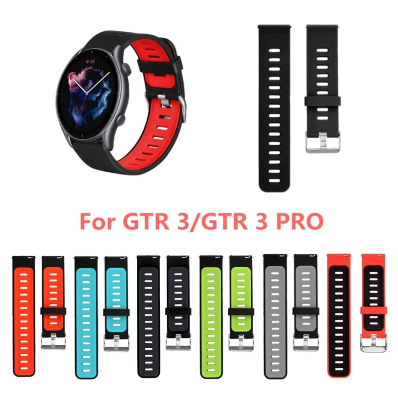 

Ремешок спортивный силиконовый для смарт-часов Huami-Amazfit GTR 3/ GTR 3 PRO Stratos 3 2 2S GTR 2 47 мм
