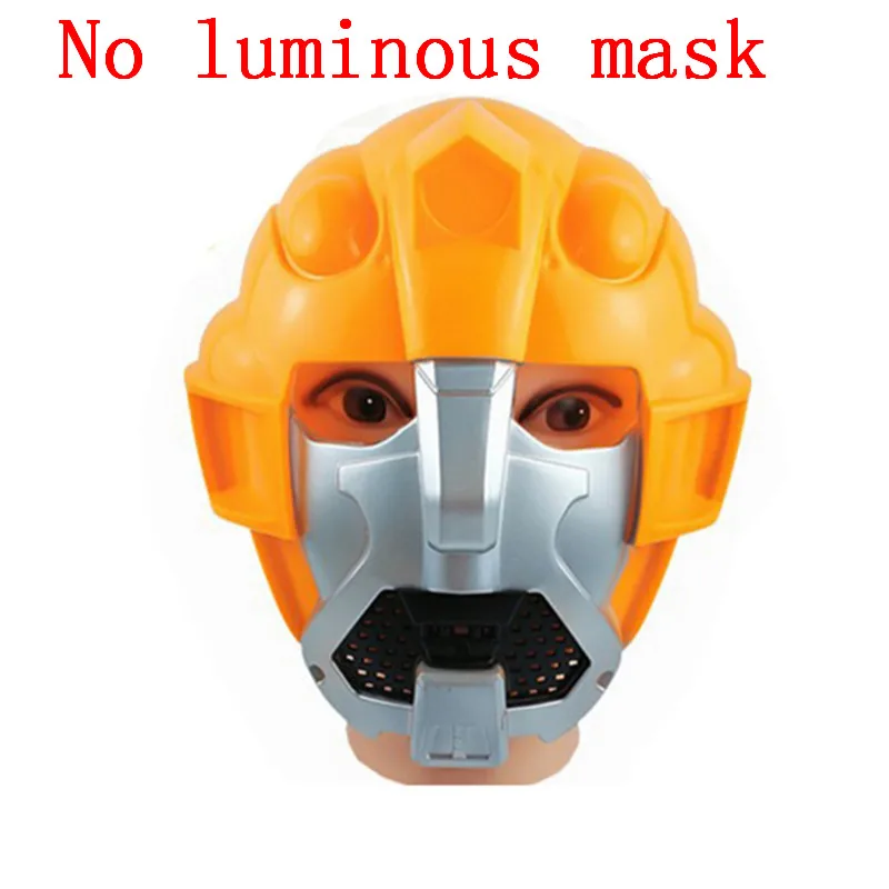 No luminous mask Оптимус Прайм, Трансформеры, Бамблби, мускулы, супергерой, карнавальный костюм, детская маска, боди, детская одежда на Хэллоуин, карнавал - Цвет: No luminous mask