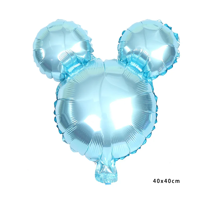 40x40 Light blue 112 см гигантский шар Минни Микки на день рождения Детские Классические игрушки подарок фольгированный шарик, мультфильмы детские вечерние украшения - Цвет: 40x40 Light blue