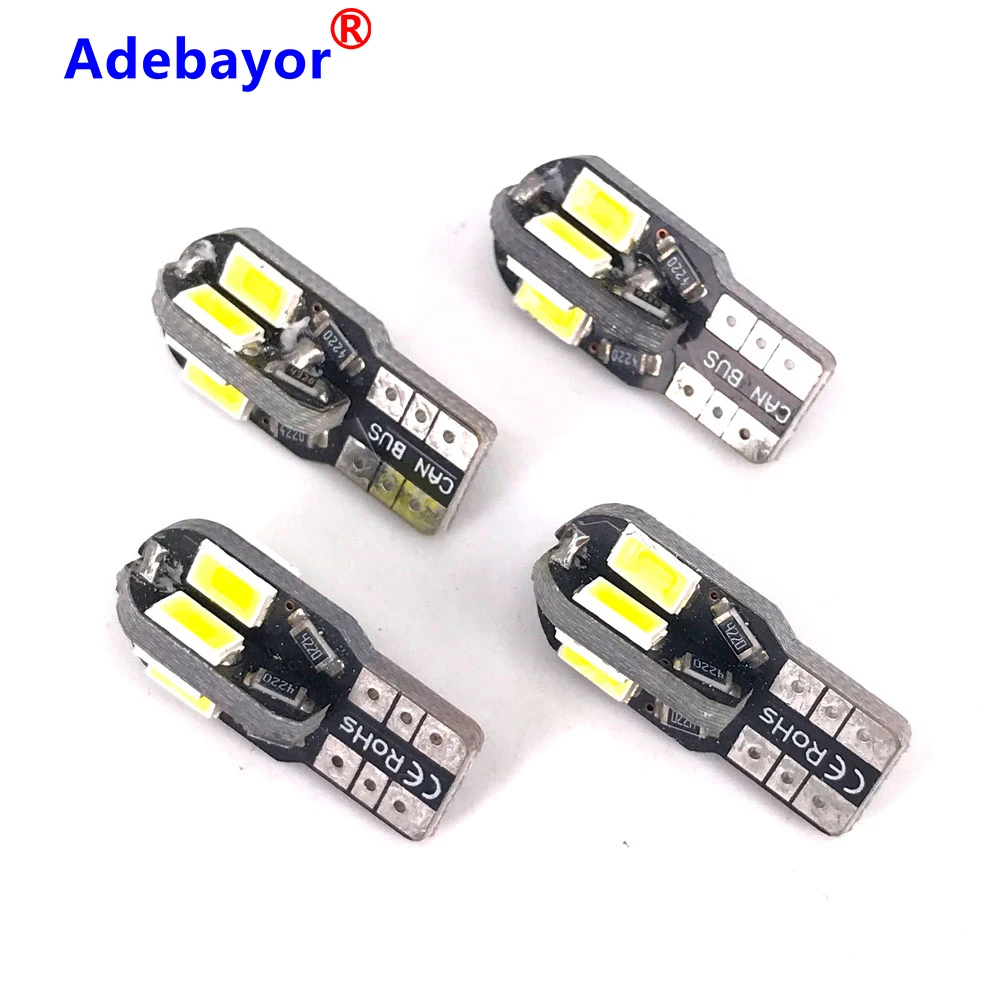 Светодиодная CAN шина без ошибок 20 шт. W5W лампочка 12 В T10 5630 белая 8 5730 SMD светодиодная