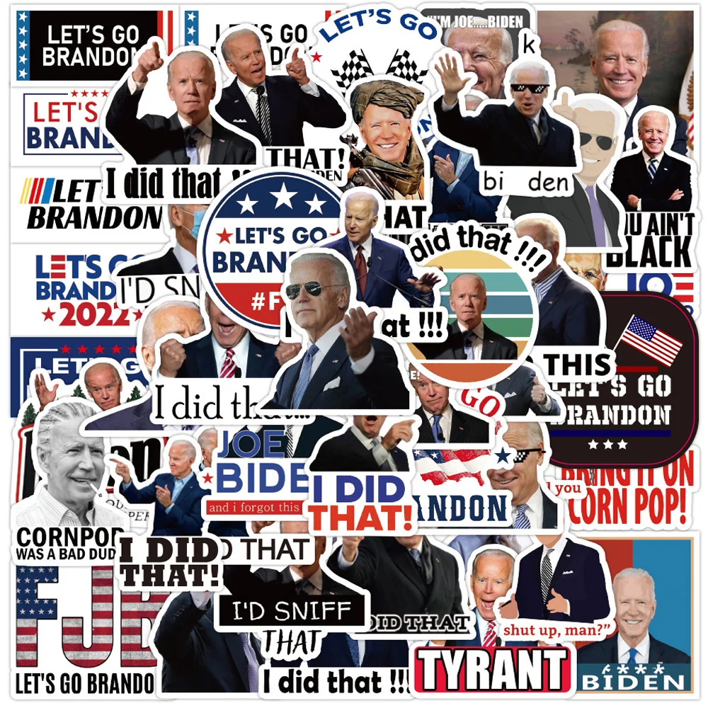 

10/30/50pcs Funny Joe Biden Let's Go Graffiti Stickers I Did That Sticker For Car Helmet DIY Bike Laptop Guitar Waterproof Decal