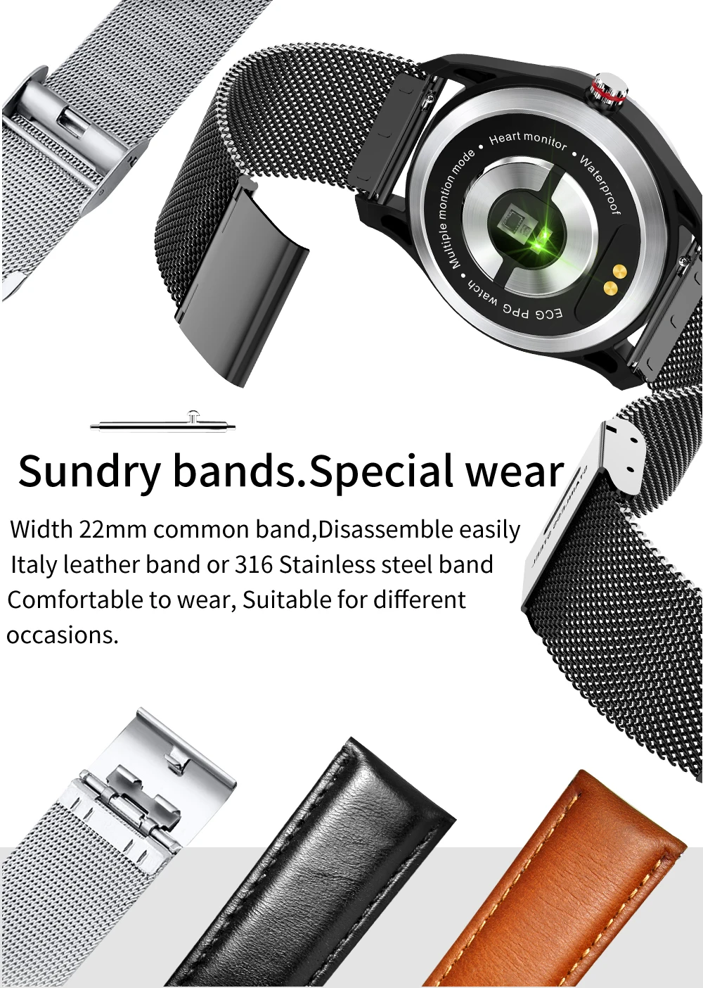 MX9 ECG Smart Watch Blood Pressure PPG Heart Rate Blood Pressure Monitor Multi-languages Smartwatch Clock For Men Women