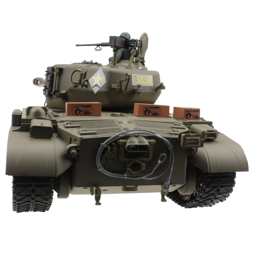 2 4G 1/16 US Snow Leopard Pershing M26 Радиоуправляемый бак для стрельбы курения эффект звучания