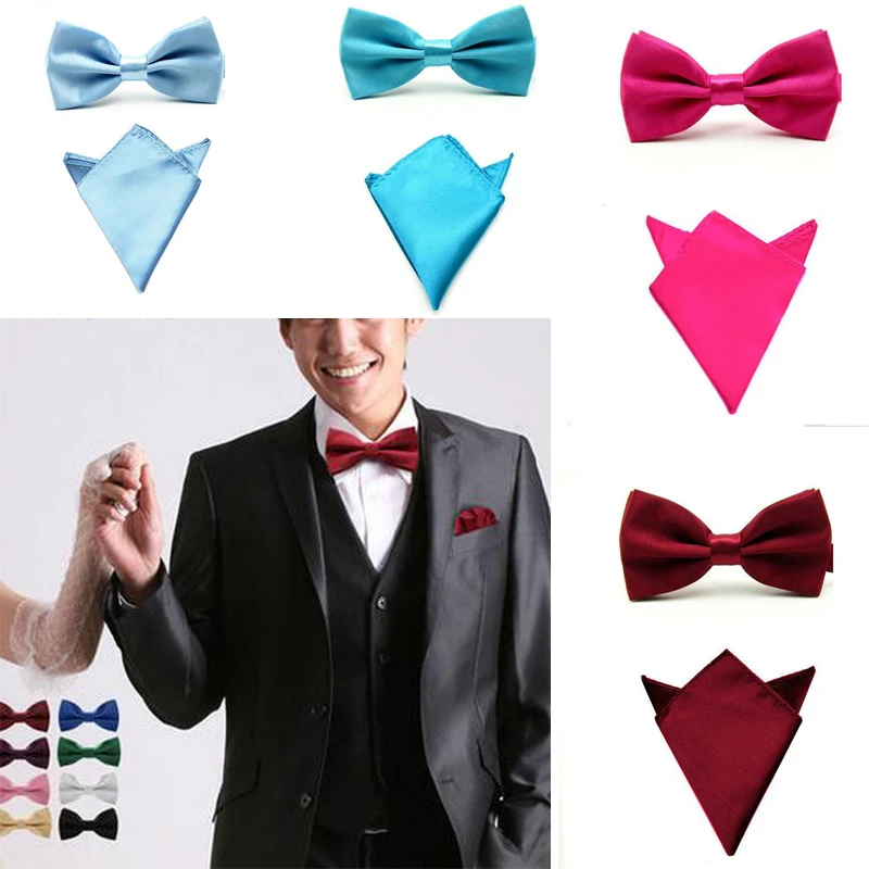 Модный мужской однотонный галстук бабочка 19 цветов модель JBtr0018|mens handkerchief