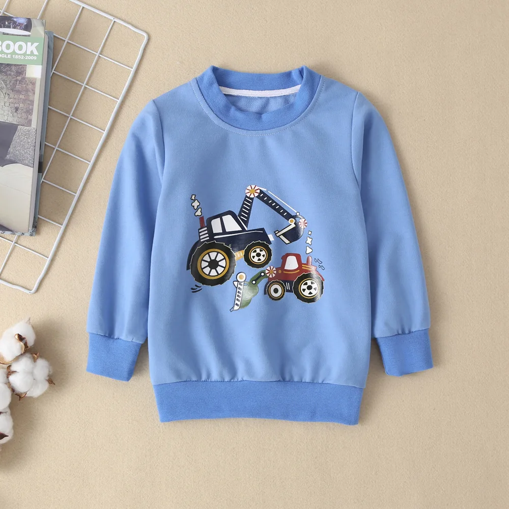 2 шт. детский хлопковый свитер с длинным рукавом и круглым вырезом |