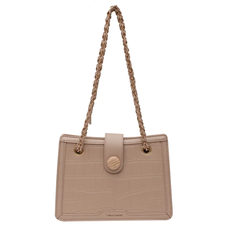 

Bag women 2020 new ins wild shoulder bag chain armpit bag Korean crocodile pattern female bag