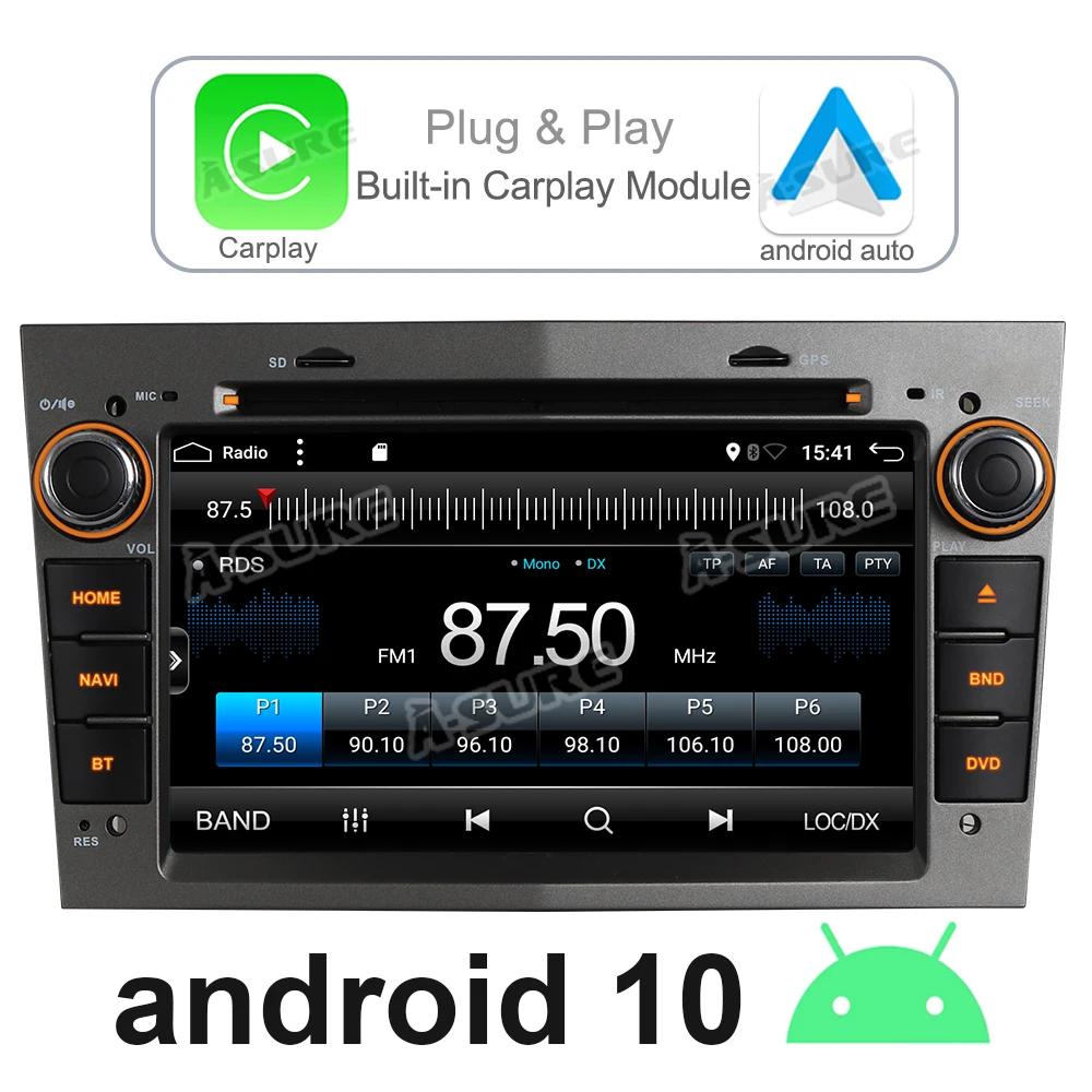Автомобильный радиоприемник A Sure 2 Din Android 10 Carplay DSP GPS DVD плеер навигация для Opel Vauxhall