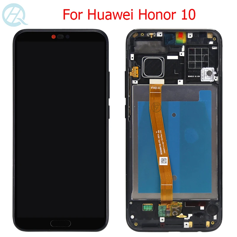 Оригинальный дисплей для Huawei Honor 10 LCD с рамкой 5 8 &quotHonor отпечатком пальца COL L29