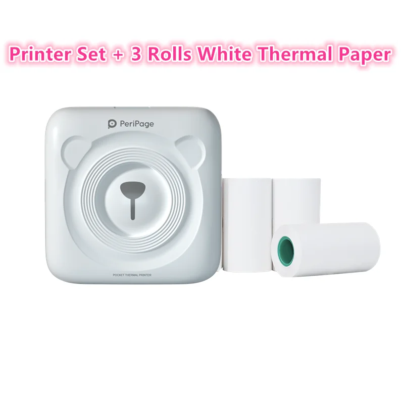 Printer add 3 rolls GOOJPRT Мини Портативный фотопринтер подарок термоэтикетка Bluetooth принтер Мягкий защитный чехол бесплатное приложение наклейка веб-заметки принтер - Цвет: Printer add 3 rolls