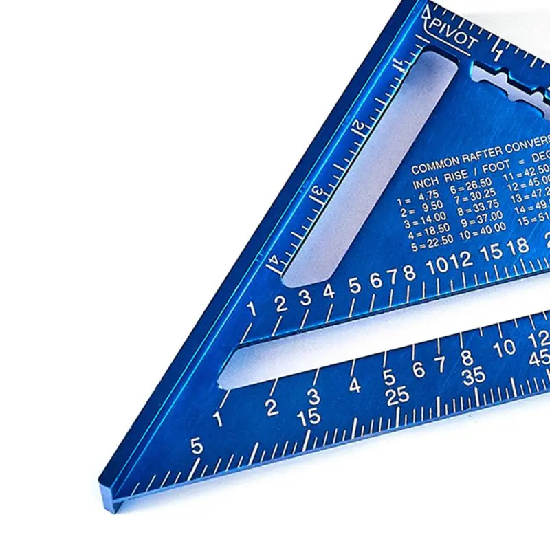 

P82C Angle Ruler 7 inch Aluminum Alloy Triangular Measuring Ruler Woodwork Triangle Angle Protractor