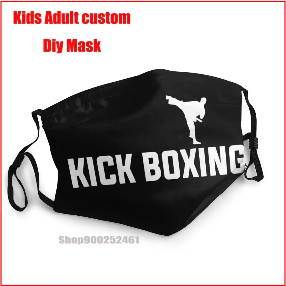 

Muay Thai Kickboxing Fighter White DIY mascarillas de tela washable reusable face mask mascarillas de tela lavables con filtro