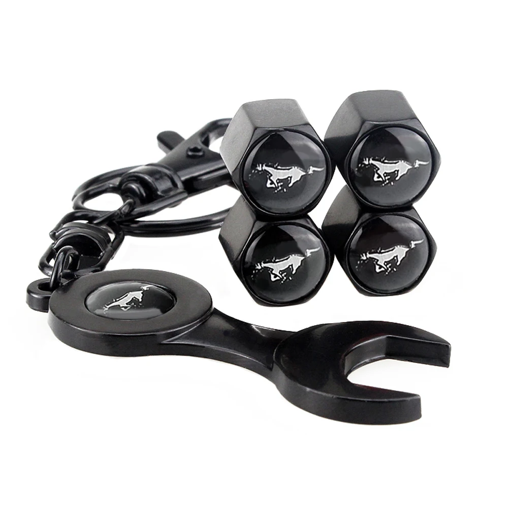 Колпачки клапанов колпачков для стайлинга автомобиля Наклейка логотипа Mustang Focus3