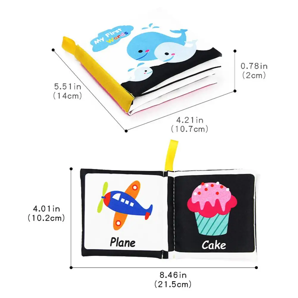 

English Early Learning Baby Sound Paper Cloth Book Enlightenment Cognitive Toys Learning Education