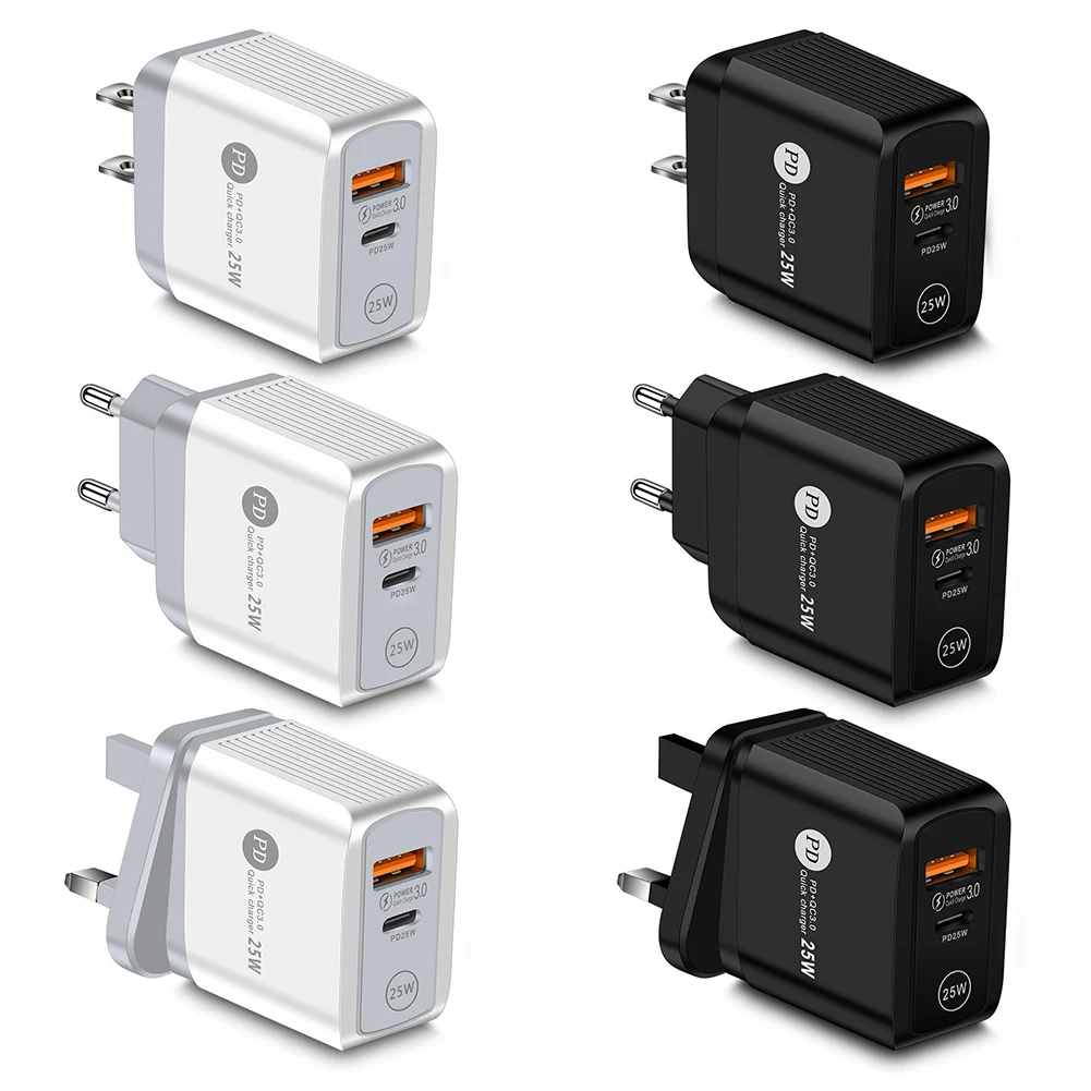 25w usb charger usukeu plug qc 3 0 quick charge mobile phone universal wall adapter fast charging for iphone 13 travel office free global shipping