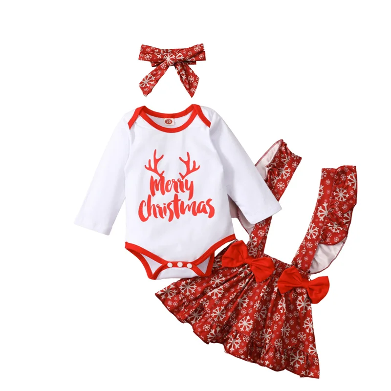 

3 шт., Новогодняя одежда для девочек от 0 до 24 месяцев