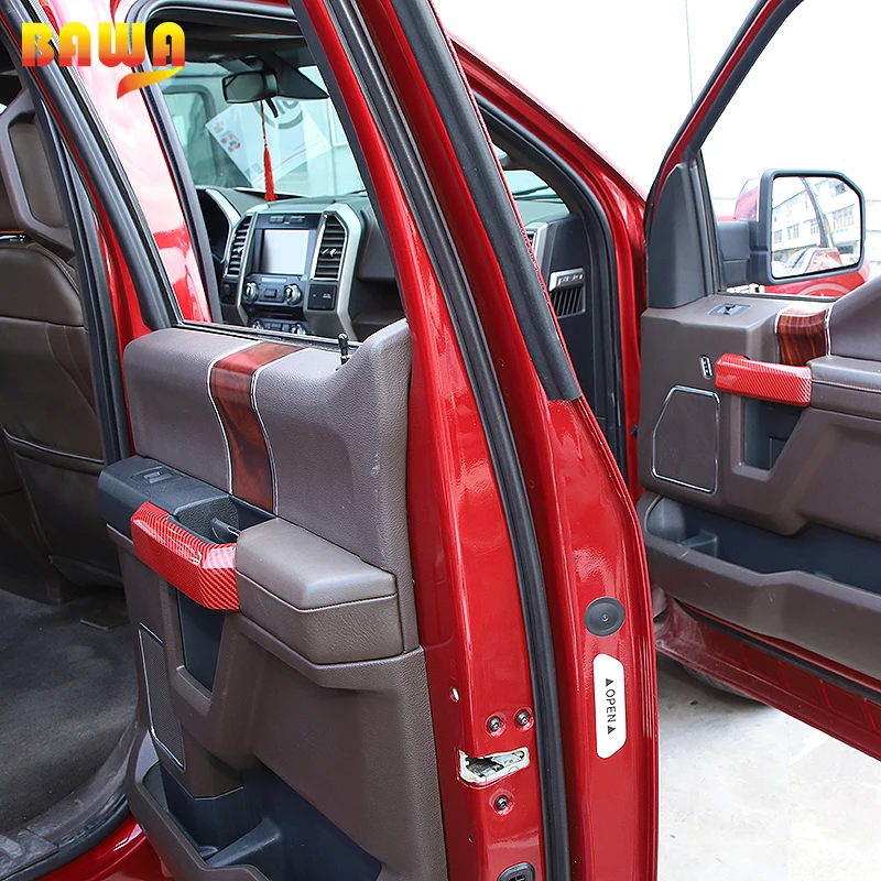 

BAWA ABS Exterior Door Handle Decoration Cover Stickers For Ford F150 2014 2015 2016 2017 Car Styling