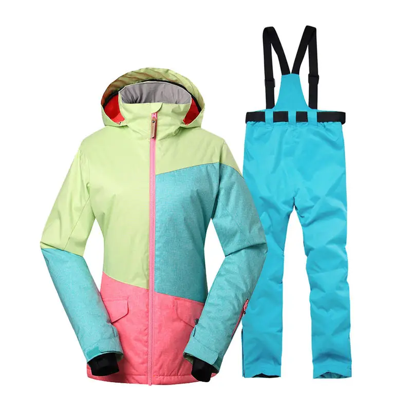 picture jacket pant Женский зимний костюм Спортивная одежда для улицы Сноубординг наборы водонепроницаемый ветрозащитный костюм лыжные куртки и комбинезон зимние брюки - Цвет: picture jacket pant