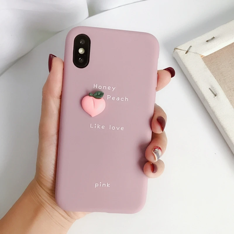 3D карамельный цвет авокадо Письмо Мягкий чехол для телефона iPhone 11 Pro XS MAX XR X