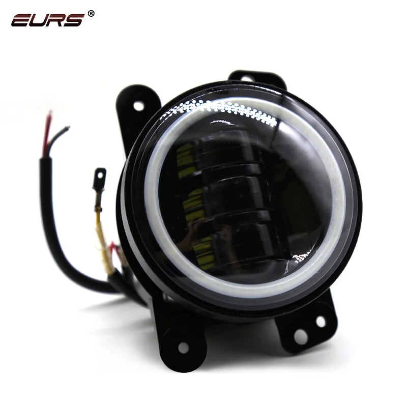 2 шт. 4 дюйма круглый светодиодный фар Противотуманные фары Halo глаза ангела