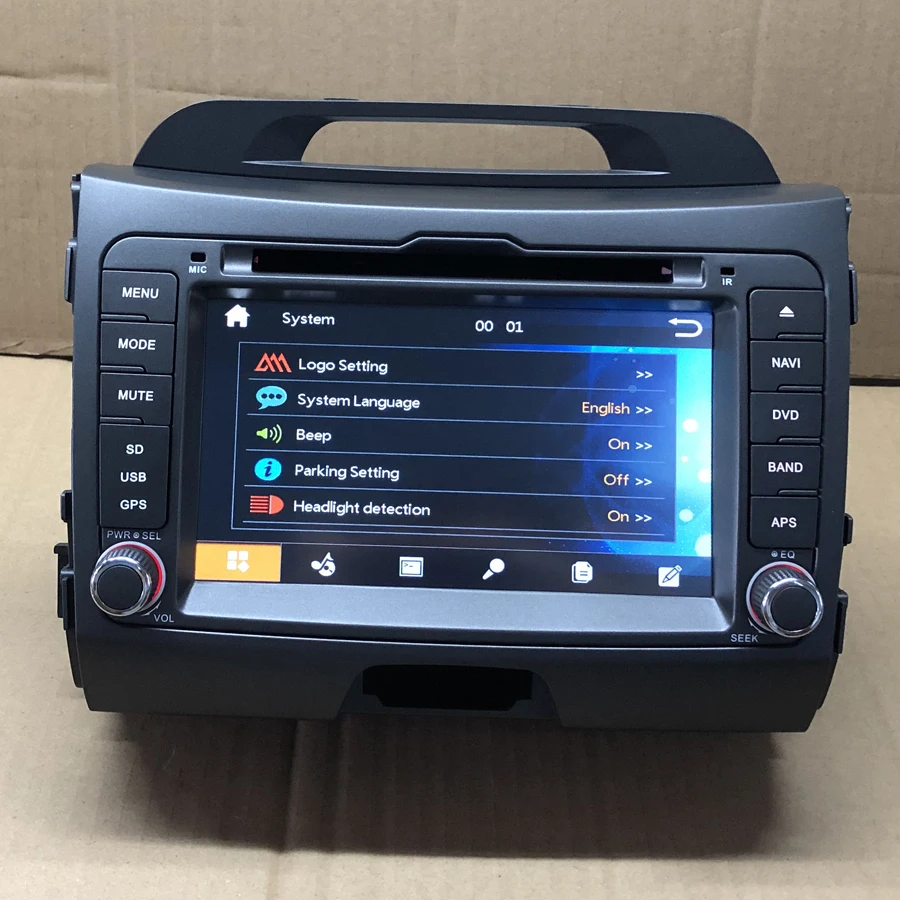 BYNCG Russian menu 7" CAR DVD player for Kia Sportage 2010-2015 with 2 din navigation GPS RadioTV USB BT 8GB map | Автомобили и