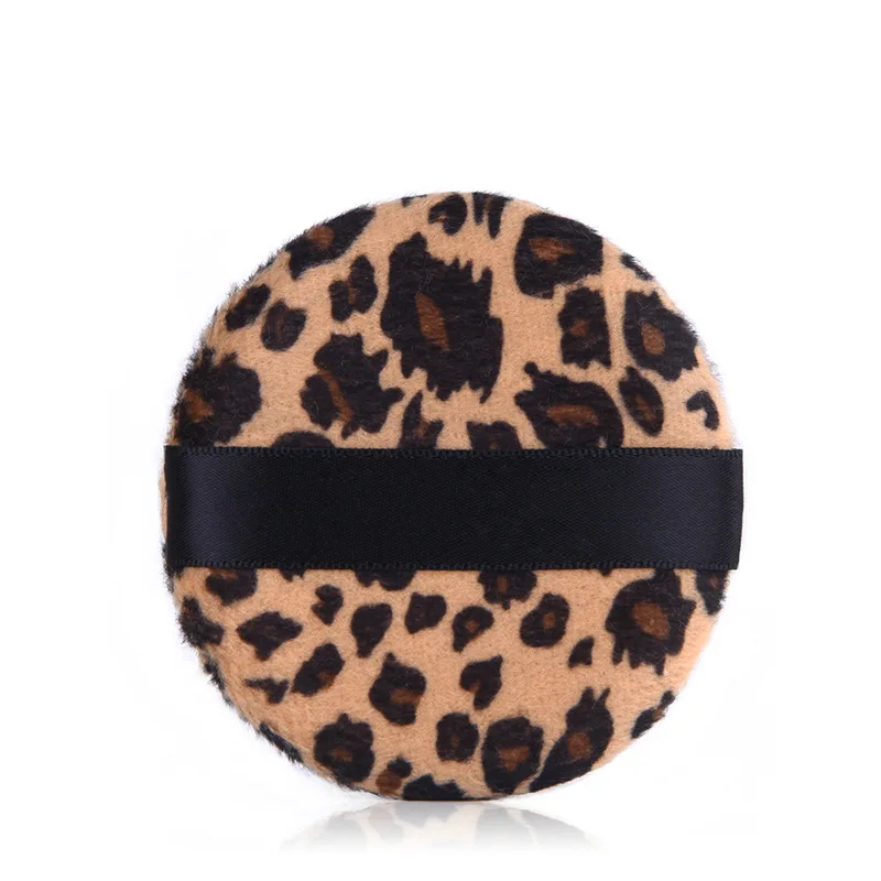 1 шт. Профессиональная мягкая косметическая губка круглой формы с леопардовым