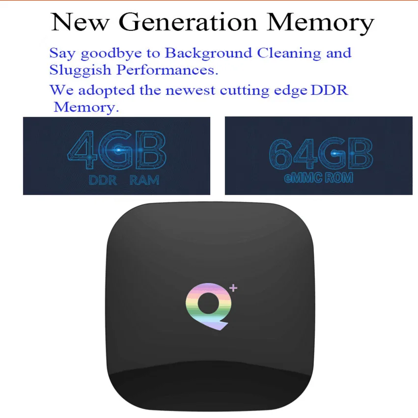 Q плюс Смарт ТВ приставка Android 9 0 TV Box 4 Гб оперативной памяти 32 памяти/64 ГБ ROM Quad Core