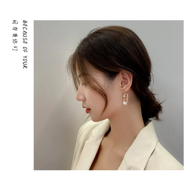 

Party Design Pearl Irregular Pin Dangle Earring For Woman Fashion Korean Jewelry Luxury Sexy Girl's Party Wear Earrings
