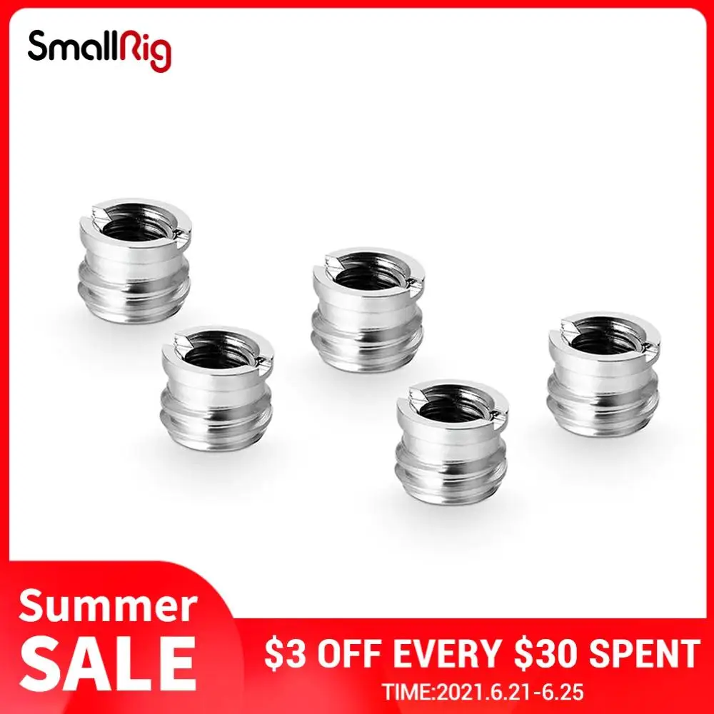 SmallRig Новый Резьбовой Адаптер с резьбой от 1/4 дюйма до 3/8 (5 шт. в упаковке)