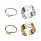 1 пара в комплекте бабочка парные кольца для влюбленных обручальные кольца для мужчин и женщин, Свадебная вечеринка, ювелирные изделия в качестве подарка