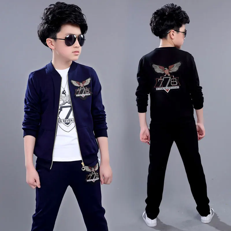 От 4 до 14 лет для мальчиков осень с логотипом в виде орла комплект детской одежды