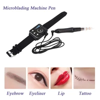 microblading eyebrow pen machine permanent makeup supplies tattoo kit embroidery machine pen with watch microblading needles