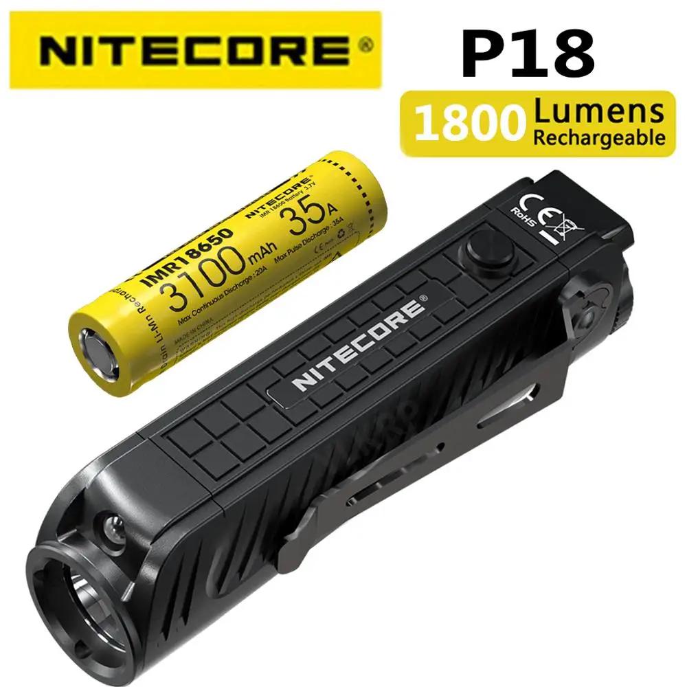 Nitecore P18 Unibody Die чехол футуристический CREE XHP35 HD светодиодный 1800 люмен с