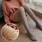 LZYVOO зимние толстые бархатные колготки с высокой талией, женские теплые эластичные колготки, облегающие повседневные Колготки