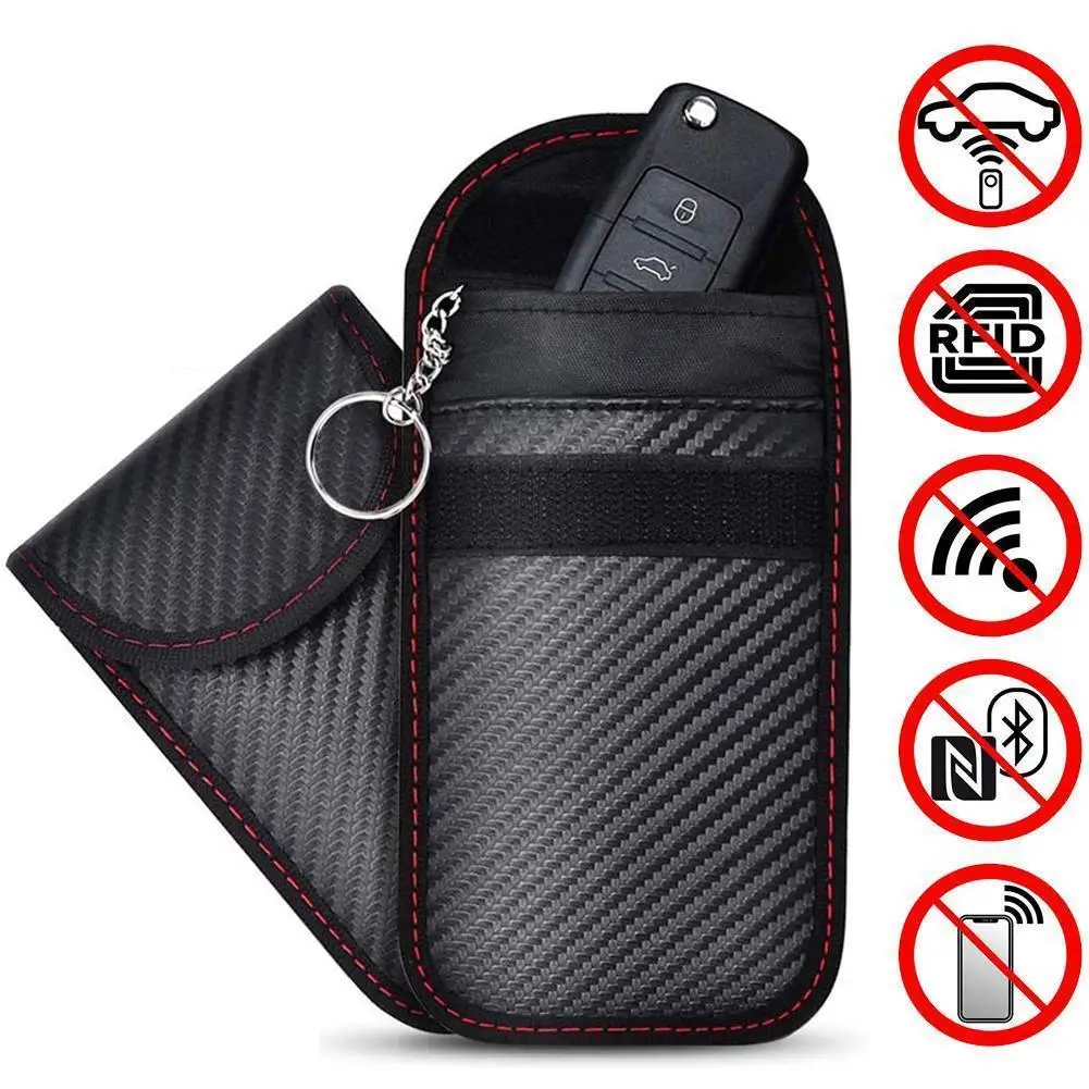 

1 PC Car Key Signal Blocker Faraday Bag Keyless Fob RFID Blocking Pouch Case