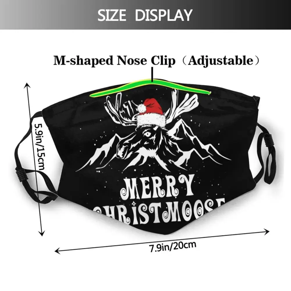 Многоразовая маска на рот с мультяшным принтом Merry christmas моющиеся маски фильтром