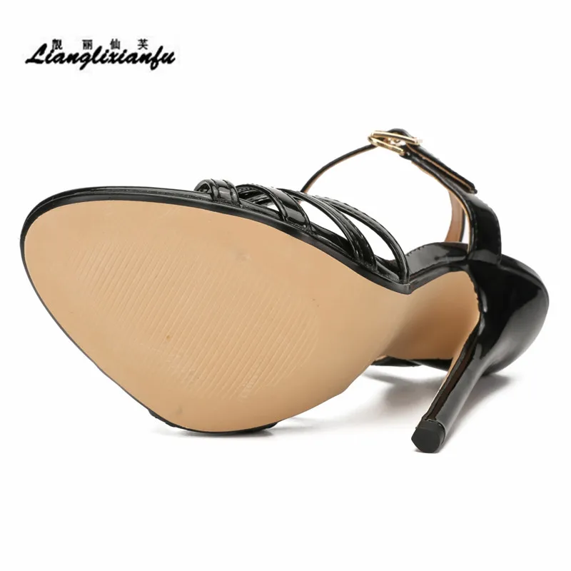 Каблуки шпильки llxf сандалии с ремешками на лодыжках летние красные модельные