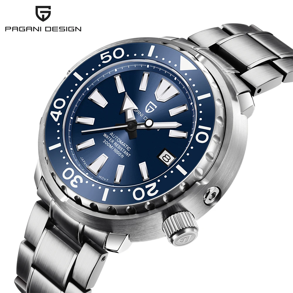 PAGANI DESIGN New Men Mechanical Watch Top Brand Luxury Diver Watch Sport Stainless Steel Waterproof Watch Men Relogio Masculino