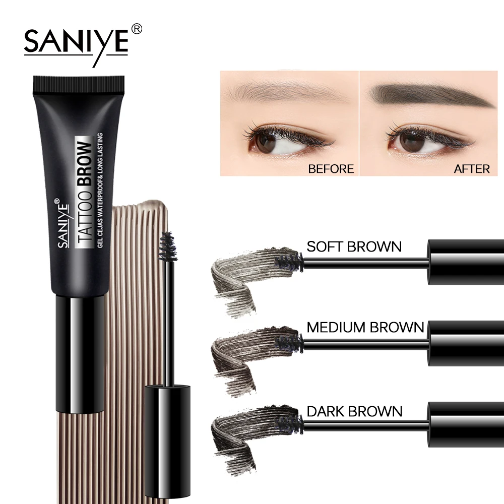 SANIYE татуаж для бровей Гель с кистью водонепроницаемый усилитель гелевая краска