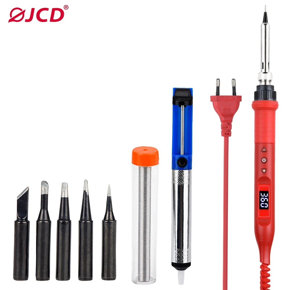 

JCD 908U Tin Soldering Iron 80W Lighting Multi-function Button Soldering Set Adjustable Temperature for Soldering Diy Kit