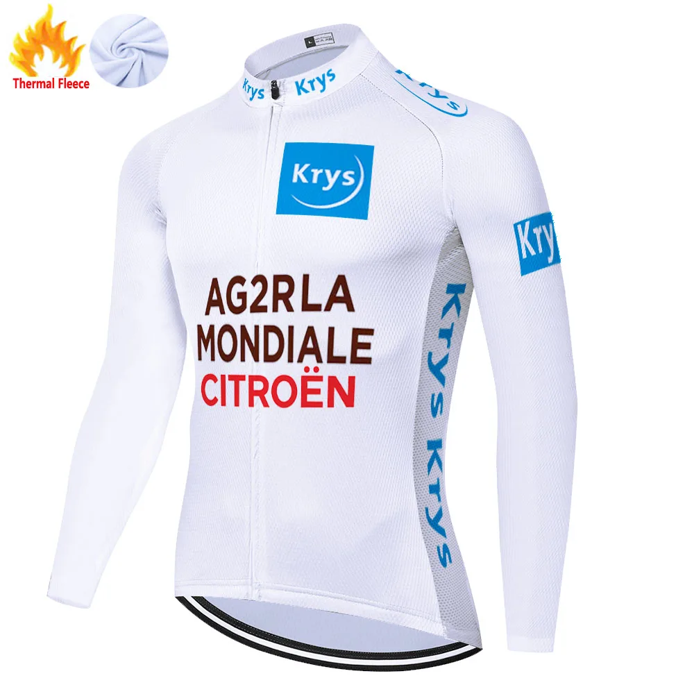 2021 Зимняя Теплая Флисовая велосипедная Джерси с длинным рукавом горный