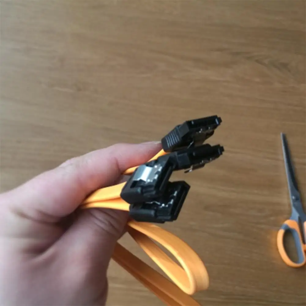 

40CM Lingable SATA 2.0 II 7pin Data Cables 3Gb/s SSD Cable Speed Yellow line Hard High Disk Cord HDD Drive D2D5