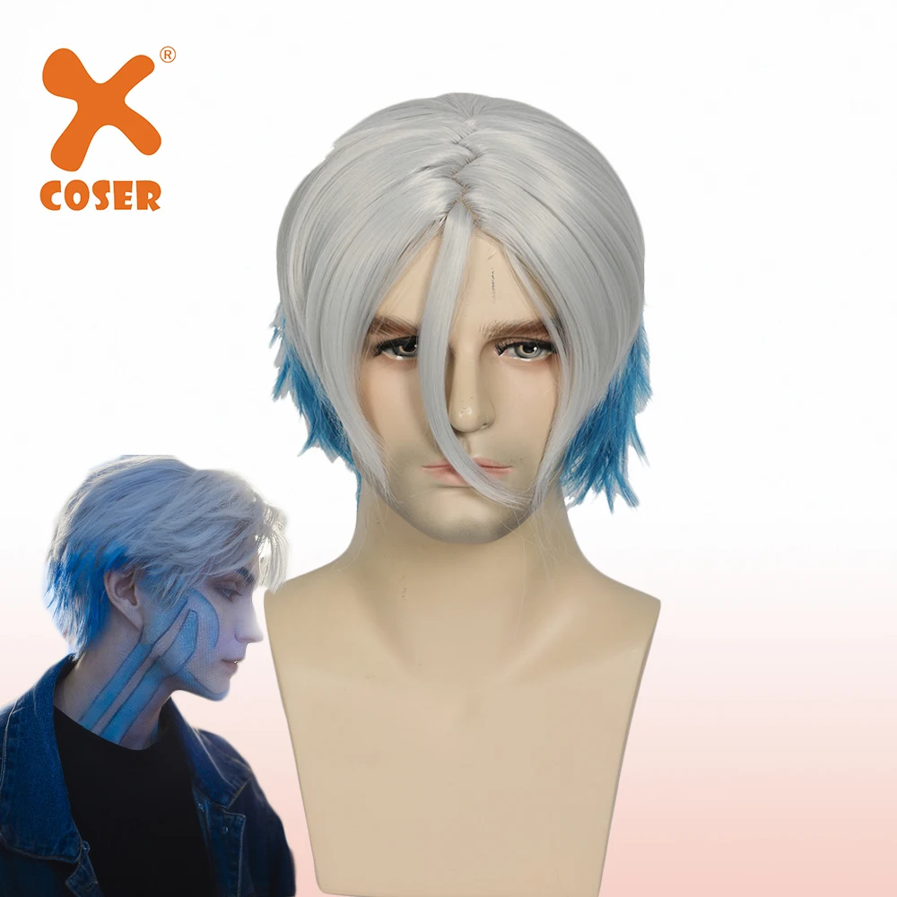 XCOSER фильм готов игрок один Parzival волосы Косплей Реквизит стильный синий белый