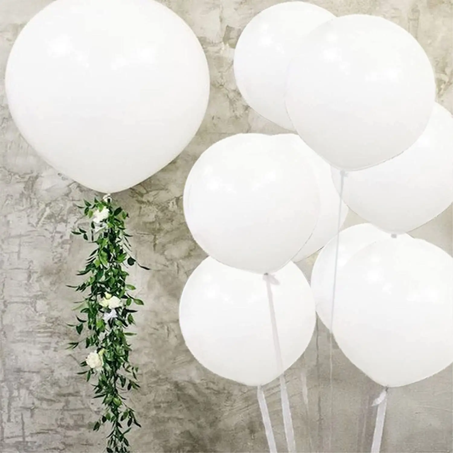 

5pcs Large White Balloons Latex 36 Inch Big White Balloons Giant Helium Balloons Jumbo Balloon for Wedding Birthday Party Decor