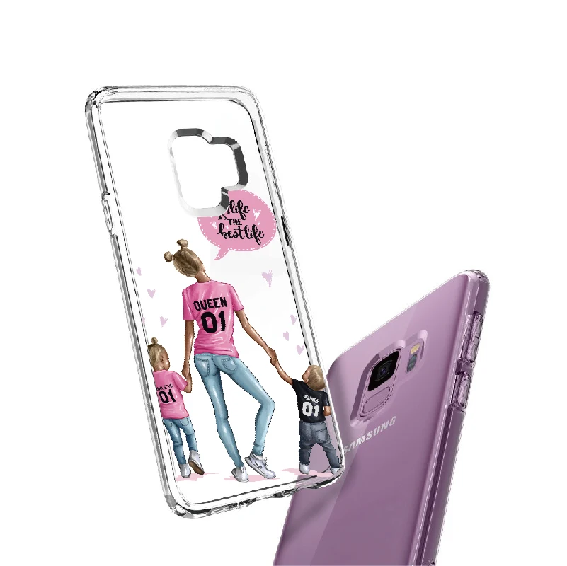 Милые детские супер комплекты для мамы и дочери Королевы Samsung Galaxy A41 Note 8 9 10 A8 S8 S9 S10