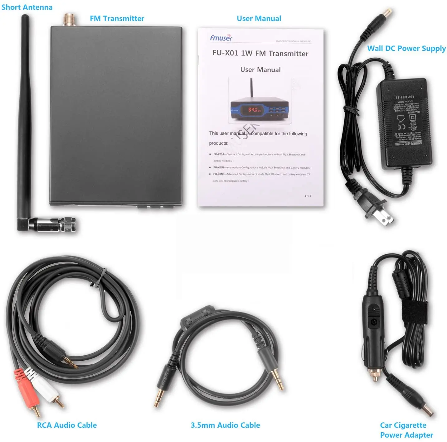 FU X01CK 1 Вт Радио Wrieless трансляции аудио fm передатчик Bluetooth MP3 + antnena A комплект крышка