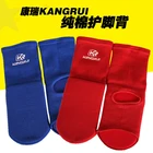 Качественный хлопковый натягивающий голень для каратэСандатхэквондоМуай ТайБоксерские леггинсы для поддержки лодыжки, защитное оборудование для фиксации ног