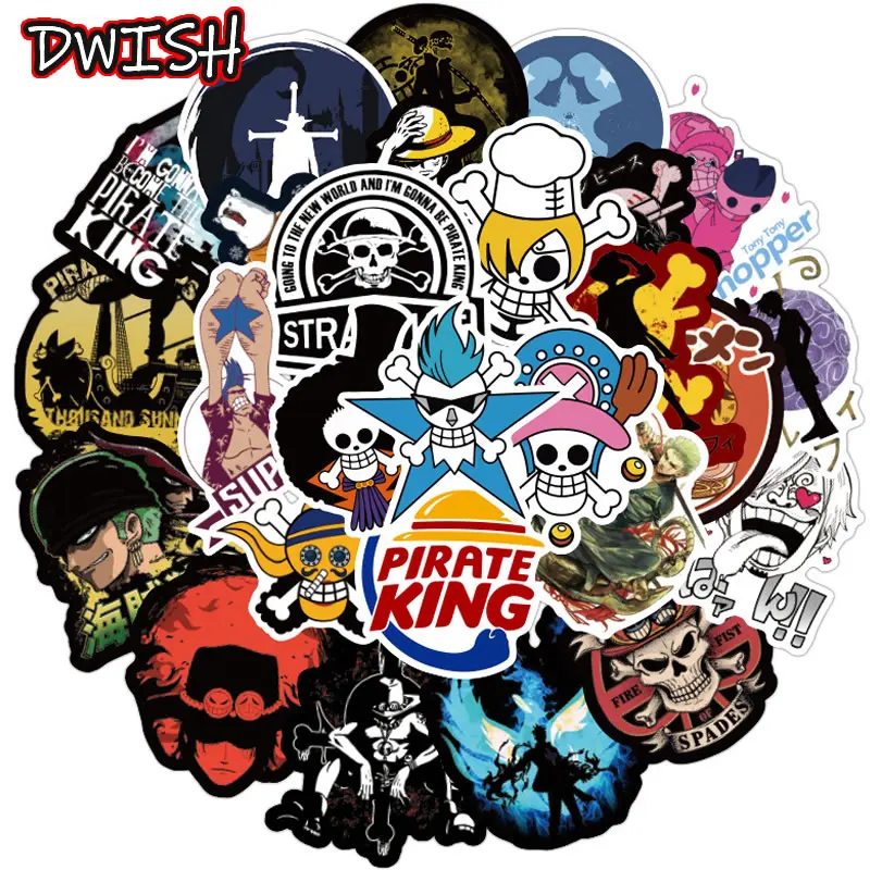 100 шт./упак. мультфильмов аниме ONE PIECE Стикеры s Водонепроницаемый чемодан для