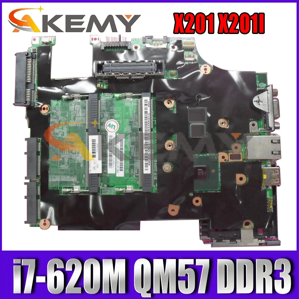 

Akemy 48.4CV01.031 For Lenovo Lenovo ThinkPad X201 X201I Laptop Motherboard FRU 63Y2066 CPU i7-620M QM57 DDR3 100% Test