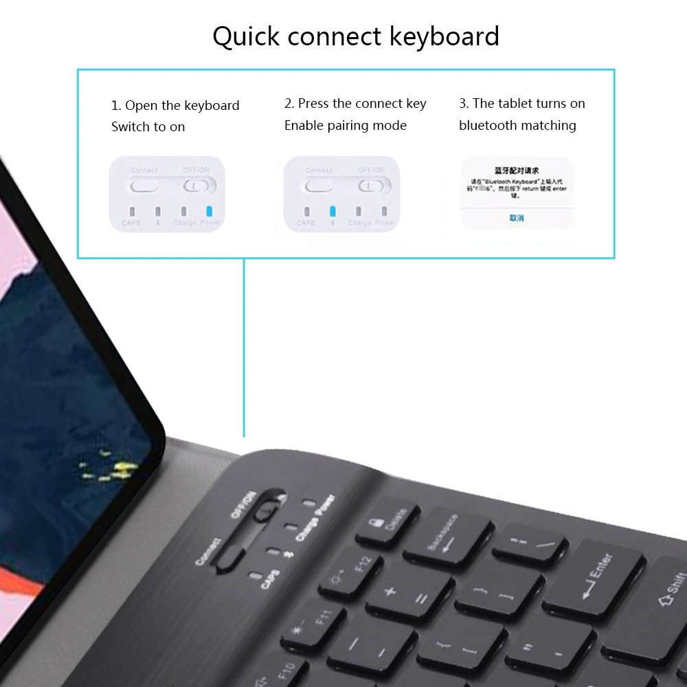 Планшет клавиатура для iPad Pro 11 2020 7 цветов с подсветкой английская Bluetooth кожаным