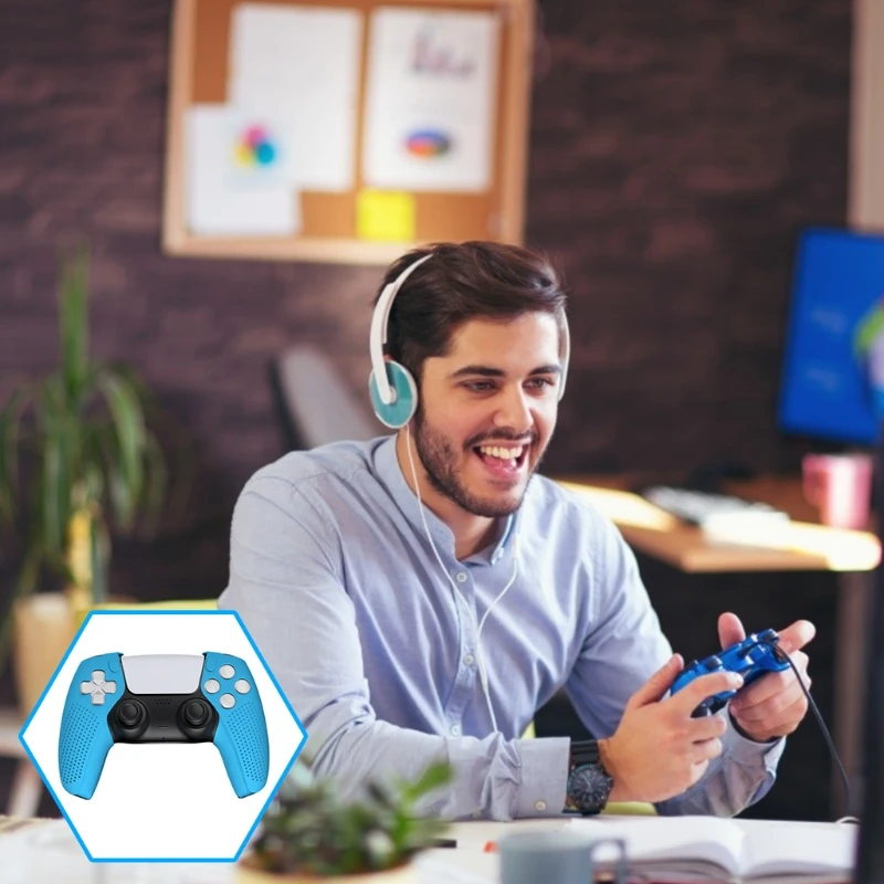 Compatible with Ps5 Game Wireless Split Silicone Sleeve Handle Soft Rubber Protection | Электроника